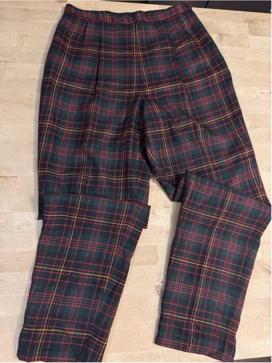 Pendleton Pants - Vtg Pendleton Wool Pants Plaid Tartan Red Green Navy Slacks Size 12 Women’s